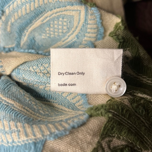 BNWT BODE Men’s Beige Tulipa Shirt with Indian Embroidery Size Large - Picture 14 of 15